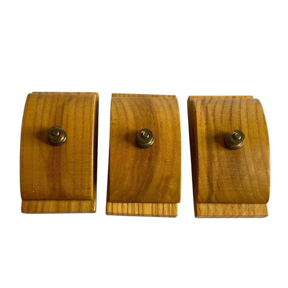 Vintage Wooden Hang Ups Quilt Hangers Wall Art Display Decor Rustic Lot of 3 USA